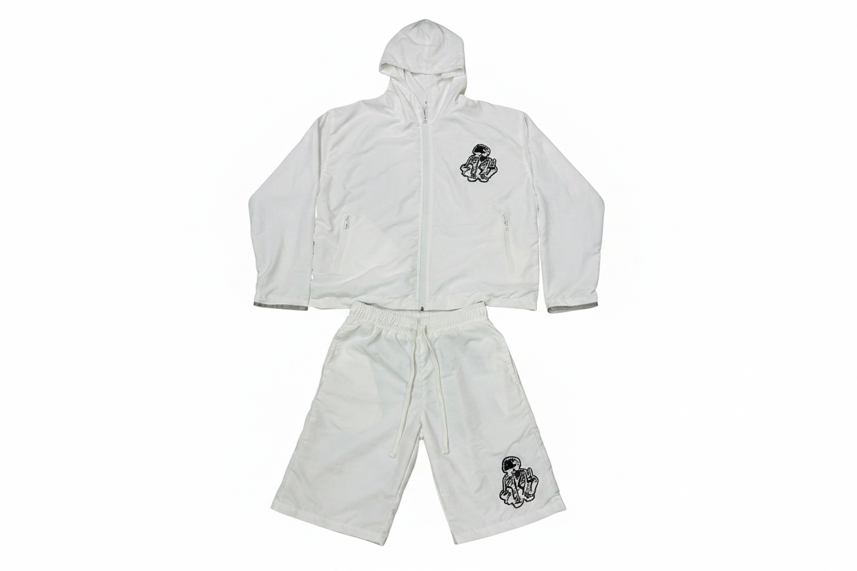 White Tracksuit Set - No Background